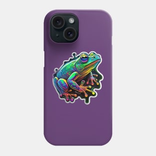 Melting Colorful Space Frog #1 Phone Case