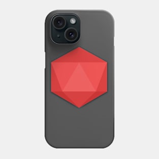 Flat Design D20 (red) Phone Case