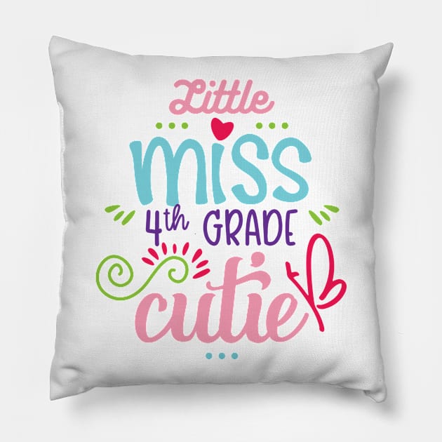 Little Miss 4th Grade Cutie Pillow by danydesign