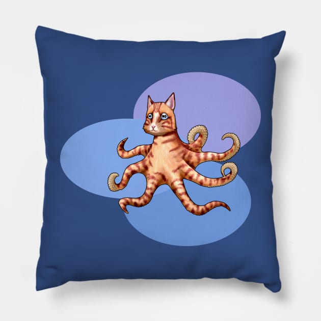 Octopus-sy Cat Pillow by StormCrow42