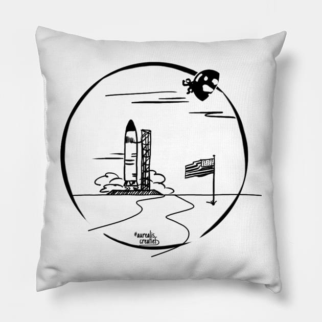 Launch pad SPACE Pillow by Aurealis
