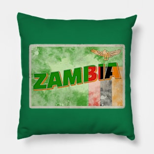 Zambia vintage style retro souvenir Pillow