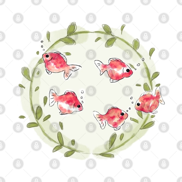 Cute goldfish by Pakanese_Art