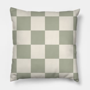 Checkered (sage and cream) Pillow