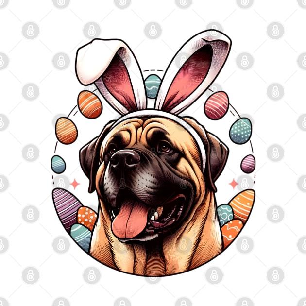 Boerboel Enjoys Easter Festivities with Bunny Ears by ArtRUs