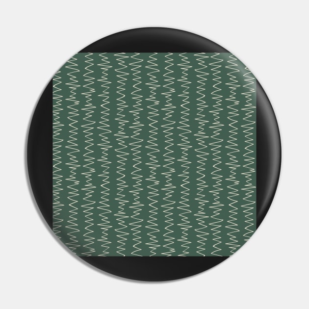 Green Stone Zig Zag Pin by FrancesPoff