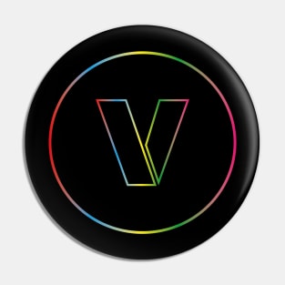 letter V colorful design Pin