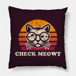 Check Meowt Pillow