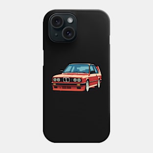 Red BMW E30 M3 Phone Case