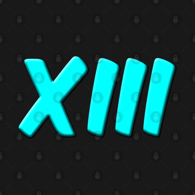 LOGO BLUE XIII number 13 by J. Augustus