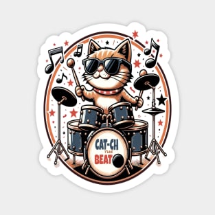 Groovy Cat Drummer, Catch the Beat Magnet