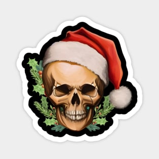 skeleton santa skull christmas Magnet