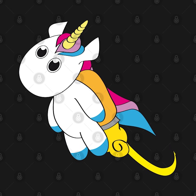 Unicorn Fly with Jetpack by HappyGiftArt