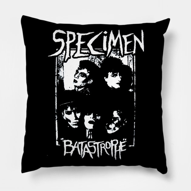 Specimen Batastrophe 1983 Pillow by Pop Fan Shop