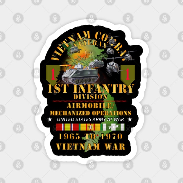 1st Infantry Div - Airmobile - Mech Operations w VN SVC X 300 Magnet by twix123844