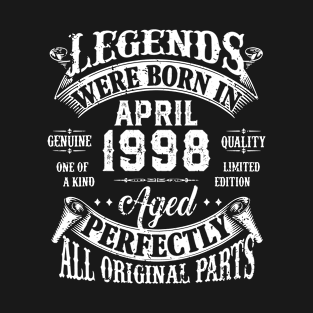 Vintage April 1998 Classic Being Awesome Retro Birthday Gift T-Shirt