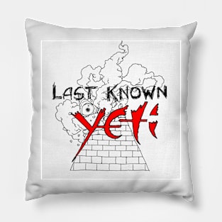 Last Known Yeti Old White Pillow