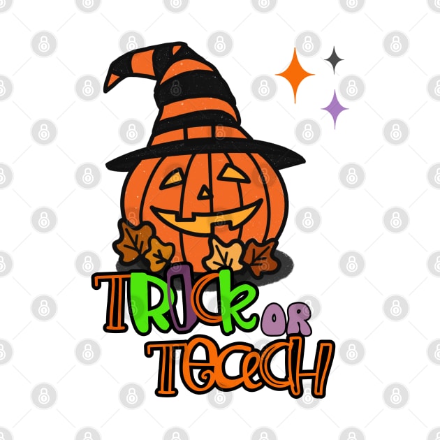 Halloween Trick or Teach Jack o lantern teacher gift by Daisy Blue Designs