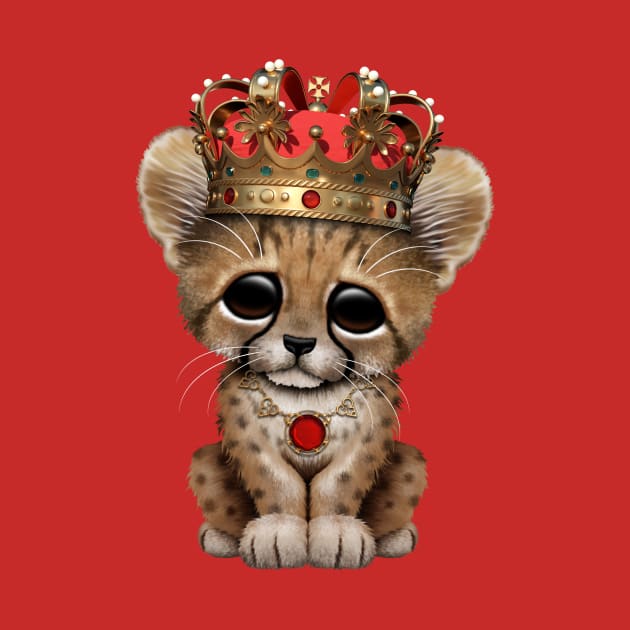 Cute Royal Cheetah Wearing Crown by jeffbartels