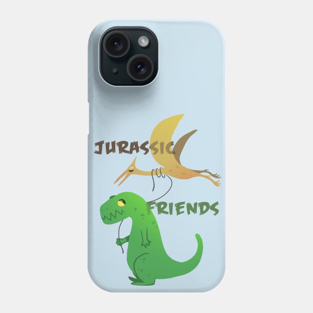 Jurassic Friends Phone Case by Contenebratio