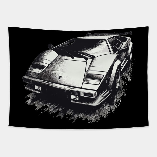 Lamborghini Countach Tapestry by Vehicles-Art