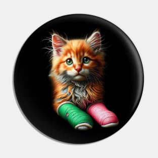 Tater Tot Cat, A Touch of Care Pin