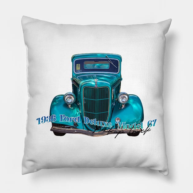 1936 Ford Deluxe Model 67 Pickup Truck Pillow by Gestalt Imagery