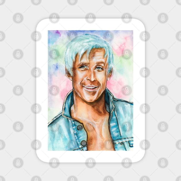 Ryan Gosling Magnet by Svetlana Pelin