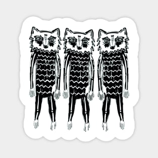 Three Raccoons Magnet