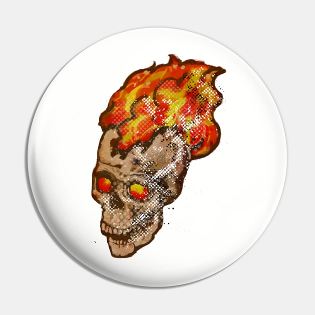 Skull Flamino Pin by silentrob668