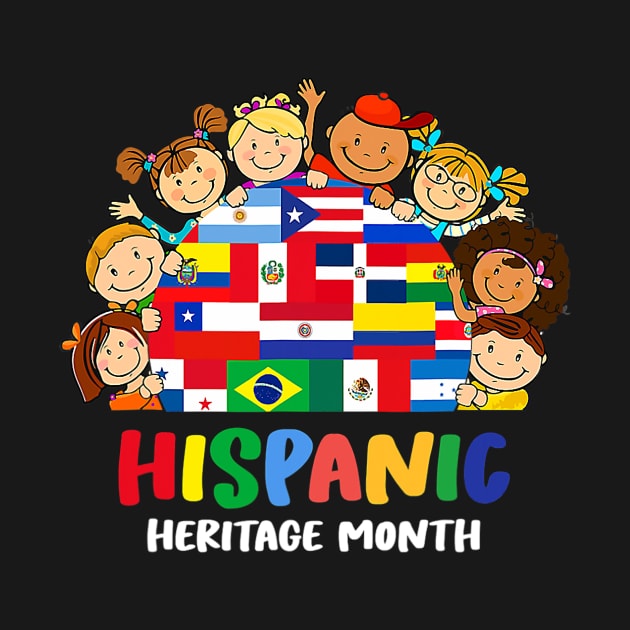 Hispanic Heritage Month Shirt Kids Boy Girl Toddler Latino by Eleam Junie