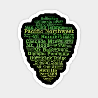 Pacific Northwest Word List Cloud Magnet