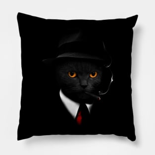 Agent Cat Pillow