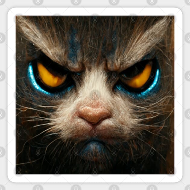 angry cat' Sticker