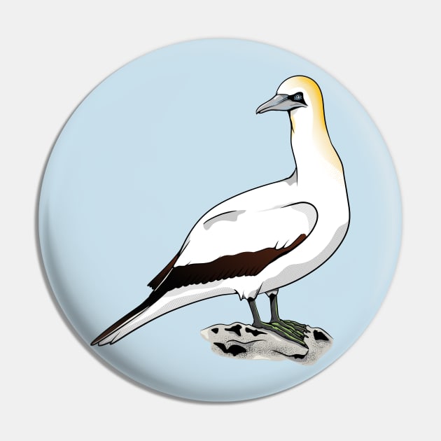 Australasian gannet Tākapu Takapu Pin by mailboxdisco