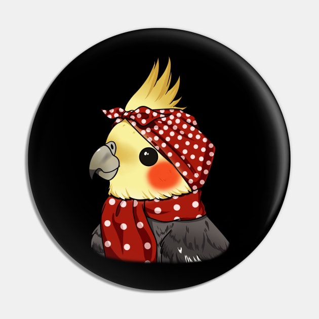 Feathered Love: Tiel-Mama - The Cockatiel Mom Pin by Holymayo Tee