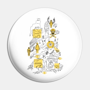 Doodle sheet yellow Pin