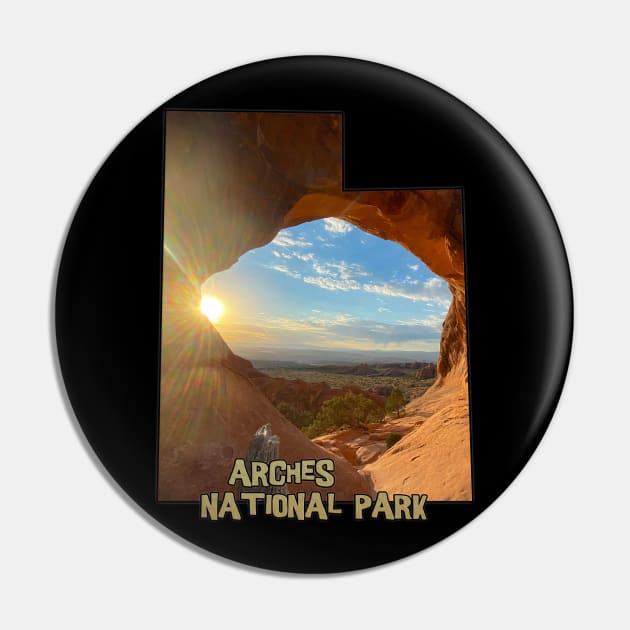 Utah Outline (Arches National Park - Partition Arch) Pin by gorff