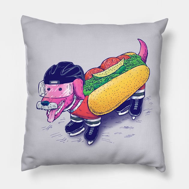 Chicago Hockey Dog Pillow by nickv47