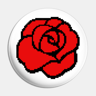 Rose Flower Pixel Art Pin