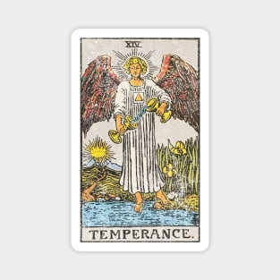 the temperance tarot card (distressed) Magnet