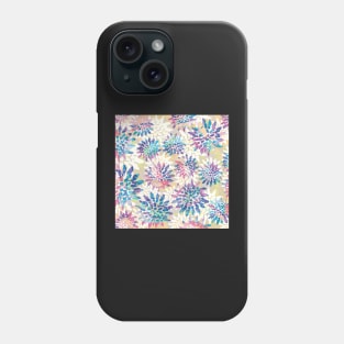 Pretty Painted Tie Dye Flowers - Digitally Illustrated Abstract Flower Pattern for Home Decor, Clothing Fabric, Curtains, Bedding, Pillows, Upholstery, Phone Cases and Stationary Phone Case