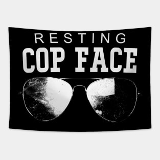 Resting Cop Face Tapestry