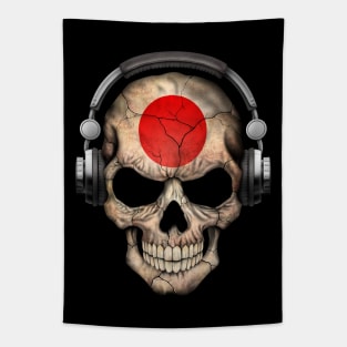 Dark Skull Deejay with Japanese Flag Tapestry