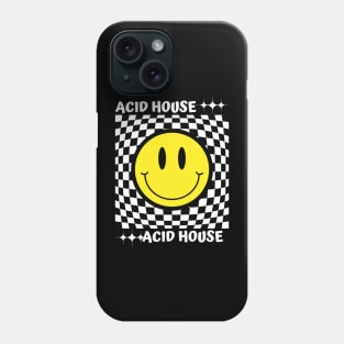 ACID HOUSE  - Checker Smiley (White) Phone Case