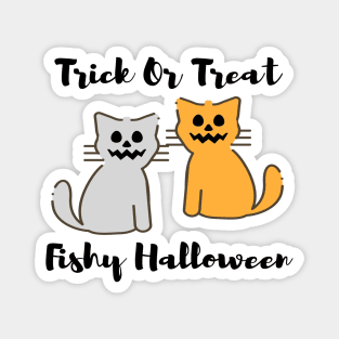 Trick or Treat Fishy Halloween Cats Magnet