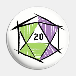 Genderqueer Pride Dice Pin