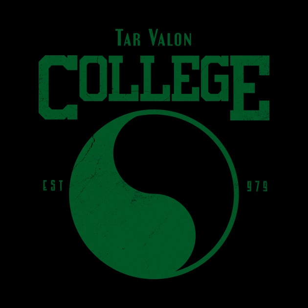 Tar Valon College Green Ajah Symbol Wheel of Time Parody by TSHIRT PLACE