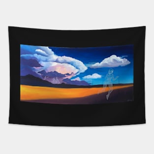 Storm over the Rockies Tapestry