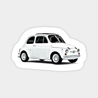 Fiat 500 Cartoon Magnet